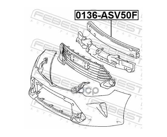 Купить УСИЛИТЕЛЬ БАМПЕРА ПЕРЕДНЕГО TOYOTA CAMRY 08.11- 0136-ASV50F