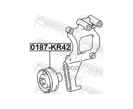 Купить РОЛИК НАТЯЖНОЙ РЕМНЯ КОНДИЦИОНЕРА КОМПЛЕКТ TOYOTA LAND CRUISER 100 1998.01-2007.09 FEBEST 0187-KR42