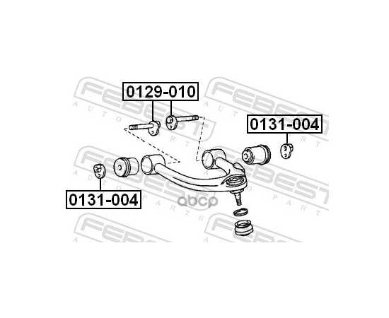 Купить БОЛТ С ЭКСЦЕНТРИКОМ LEXUS LX470 UZJ100 1998.01-2007.08 FEBEST 0129-010