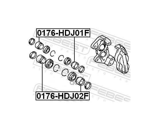 Купить ПОРШЕНЬ ПЕРЕДНЕГО ТОРМОЗНОГО СУППОРТА TOYOTA LC100/LEXUS LX470 FEBEST 0176-HDJ02F