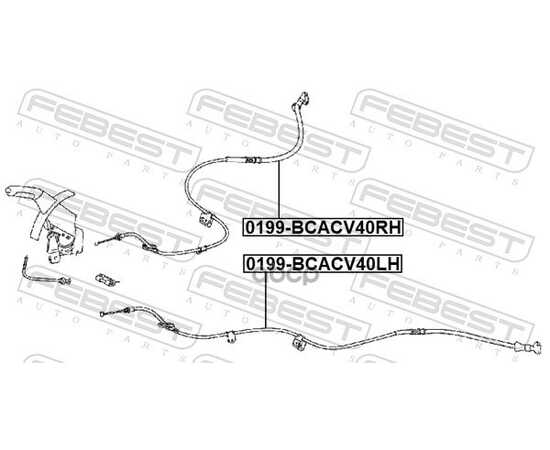 Купить ТРОС РУЧНИКА ЛЕВЫЙ TOYOTA CAMRY V40 0199-BCACV40LH