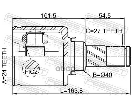 Купить ШРУС ВНУТР ЛЕВЫЙ NISSAN TEANA J32 2008-2013 0211-J32MR20LH