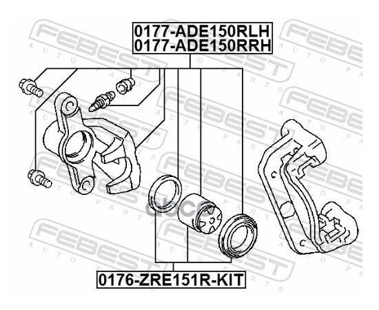 Купить СУППОРТ ЗАДН ЛЕВЫЙ TOYOTA COROLLA E18 2013- 0177-ADE150RLH