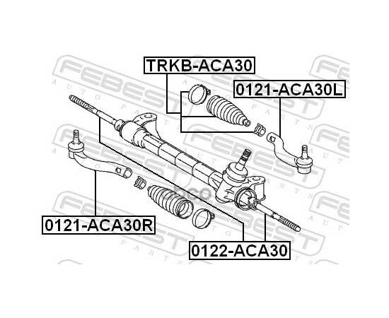 Купить НАКОНЕЧНИК РУЛЕВОЙ L TOYOTA RAV4 III 2006-> FEBEST 0121-ACA30L