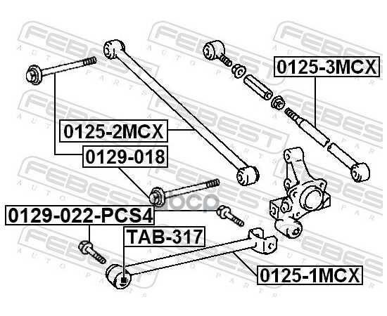 Купить БОЛТ КРЕПЛЕНИЯ ПОДВЕСКИ TOYOTA CAMRY 91-96, CORONA 87-93 0129-022-PCS4