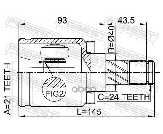 Купить ШРУС ВНУТРЕННИЙ NISSAN ALMERA UK MAKE N16E 2000.02-2006.11 0211-QG15