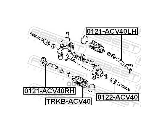 Купить НАКОНЕЧНИК РУЛЕВОЙ ЛЕВЫЙ TOYOTA CAMRY V30/V40 0121-ACV40LH