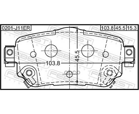 Купить КОЛОДКИ ЗАДНИЕ NISSAN X-TRAIL T32 2014- 0201-J11ER