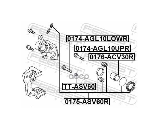 Купить РЕМКОМПЛЕКТ ЗАДН СУППОРТА TOYOTA CAMRY V40/V50 0175-ASV60R