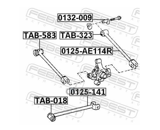 Купить ВТУЛКА С ЭКСЦЕНТРИКОМ TOYOTA COROLLA AE10#,CE10#,EE10# 1991.06-2002.06 FEBEST 0132-009