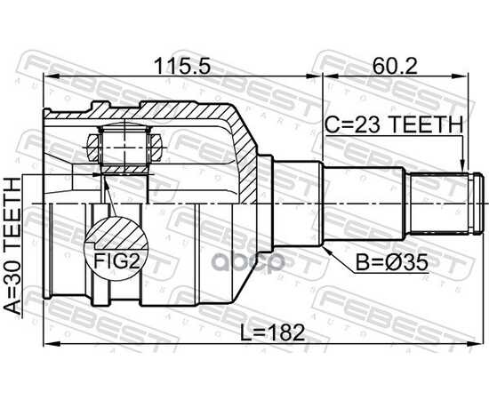 Купить ШРУС ВНУТРЕННИЙ ЛЕВЫЙ LEXUS GS 05-11, TOYOTA MARK X 04-19 0111-GRX125LH