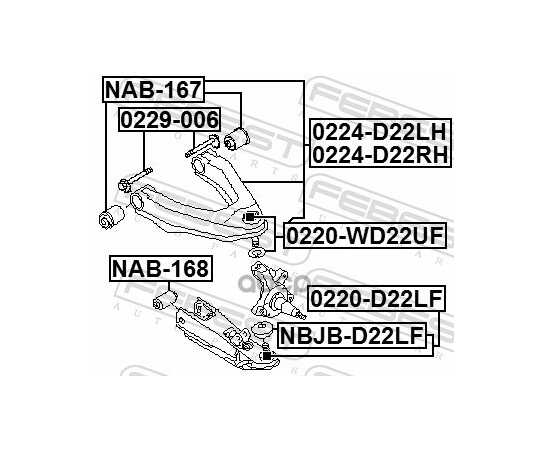 Купить БОЛТ С ЭКСЦЕНТРИКОМ NISSAN TRUCK D22 1997- 0229-006