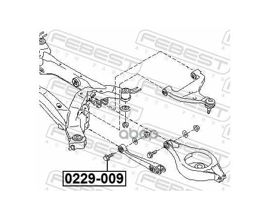 Купить БОЛТ С ЭКСЦЕНТРИКОМ NISSAN ELGRAND E51 2002.05-2010.08 [JP] FEBEST 0229-009