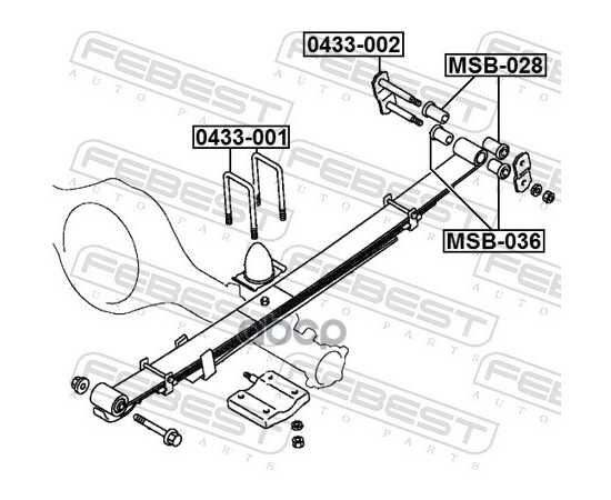 Купить ХОМУТ ЗАДНЕЙ РЕССОРЫ MITSUBISHI L200 05-/15- 0433-002