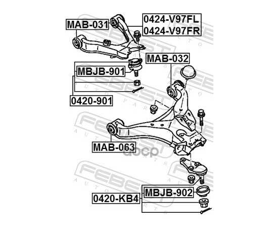 Купить РЫЧАГ ВЕРХН ЛЕВЫЙ MITSUBISHI PAJERO III 0424-V97FL