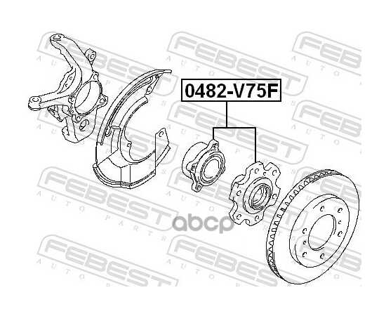 Купить СТУПИЦА В СБОРЕ ПЕРЕДНЯЯ MITSUBISHI PAJERO III/IV 0482-V75F