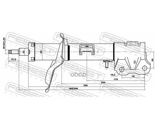 Купить АМОРТИЗАТОР ПЕРЕДН ЛЕВЫЙ MITSUBISHI LANCER 08- 04660881FL