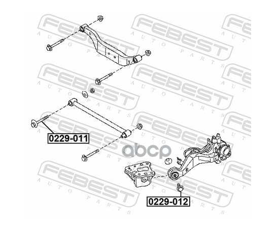 Купить БОЛТ С ЭКСЦЕНТРИКОМ NISSAN SERENA C24 1999.06-2005.05 FEBEST 0229-012