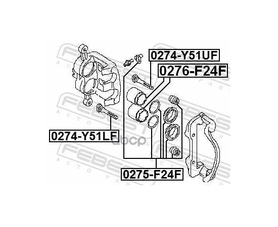 Купить ВТУЛКА НАПРАВЛЯЮЩАЯ ТОРМОЗНОГО СУППОРТА NISSAN SAFARI Y61 199­7.08- 0274-Y51LF