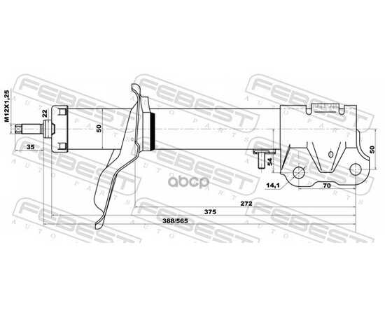 Купить АМОРТИЗАТОР ПЕРЕДНИЙ R CITROEN C-CROSSER/MITSUBISHI OUTLANDER FEBEST 04660919FR