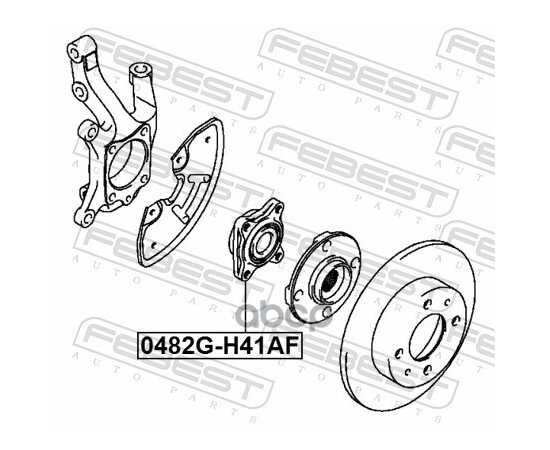 Купить ПОДШИПНИК ПЕРЕДНИЙ MITSUBISHI EK-SERIES H81W 2001.09-2006.08 0482G-H41AF