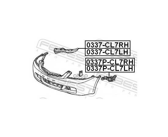 Купить КРОНШТЕЙН ПЕРЕДН БАМПЕРА ЛЕВЫЙ HONDA ACCORD CL9 2003-2008 0337-CL7LH