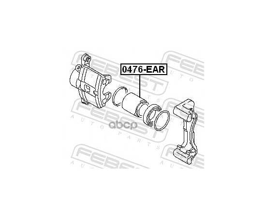 Купить ПОРШЕНЬ СУППОРТА ТОРМОЗНОГО ЗАДНЕГО MITSUBISHI LANCER CY 2007- FEBEST 0476-EAR