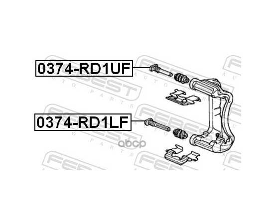 Купить НАПРАВЛЯЮЩАЯ ПЕРЕДНЕГО ТОРМОЗНОГО СУППОРТА HONDA/ACURA FEBEST 0374-RD1UF