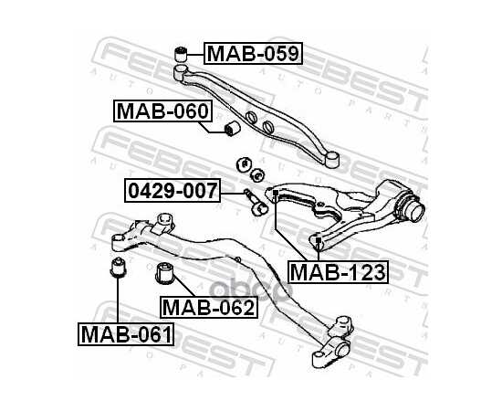 Купить БОЛТ С ЭКСЦЕНТРИКОМ MITSUBISHI CHARIOT/SPACE WAGON GRANDIS N84W/N94W 1 FEBEST 0429-007