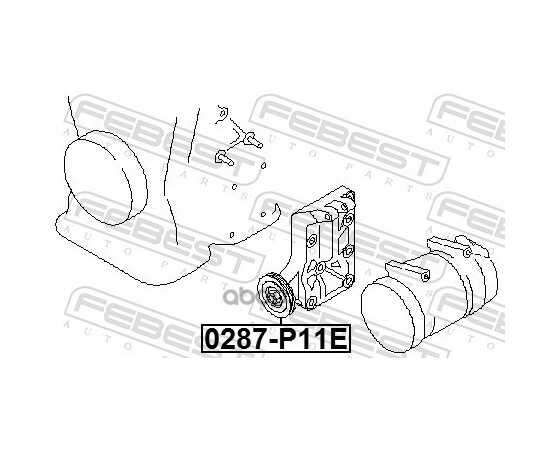 Купить РОЛИК НАТЯЖНОЙ РЕМНЯ AC NISSAN PRIMERA P11E 1996.06-2002.01 0287-P11E