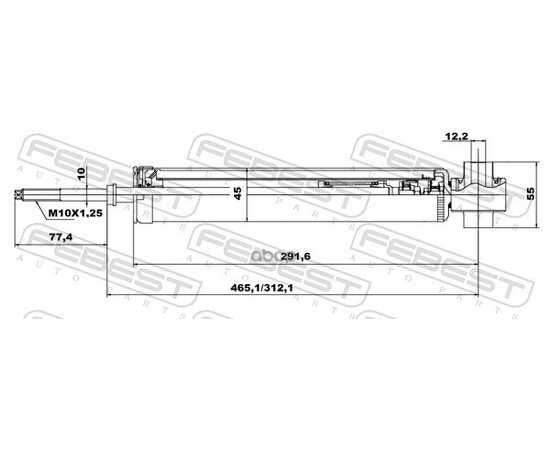 Купить АМОРТИЗАТОР ЗАДНИЙ L=R MITSUBISHI OUTLANDER/CITROEN C-CROSSER/PEUGEOT4007 FEBEST 04650959R