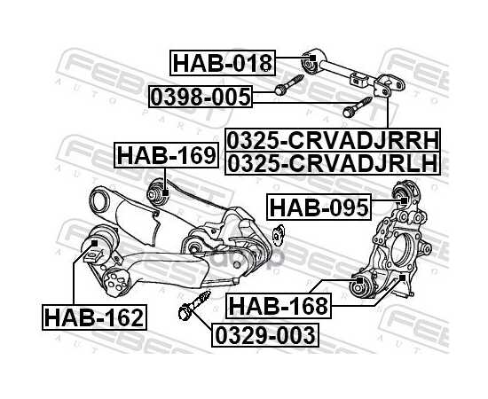 Купить БОЛТ HONDA CR-V 2002-2006 0398-005