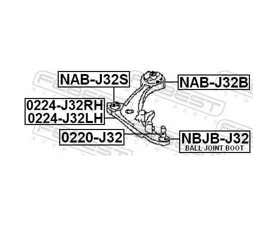 Купить РЫЧАГ ПРАВЫЙ NISSAN TEANA J32 2008-2013 0224-J32RH