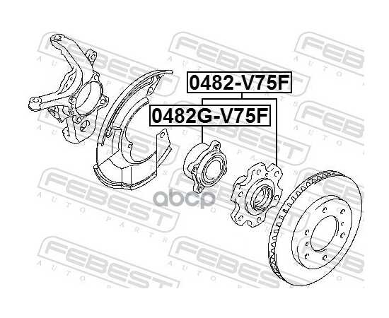 Купить СТУПИЦА ПЕРЕДНЯЯ MITSUBISHI PAJERO IV/MONTERO V87W/V97W 2006- 0482G-V75F