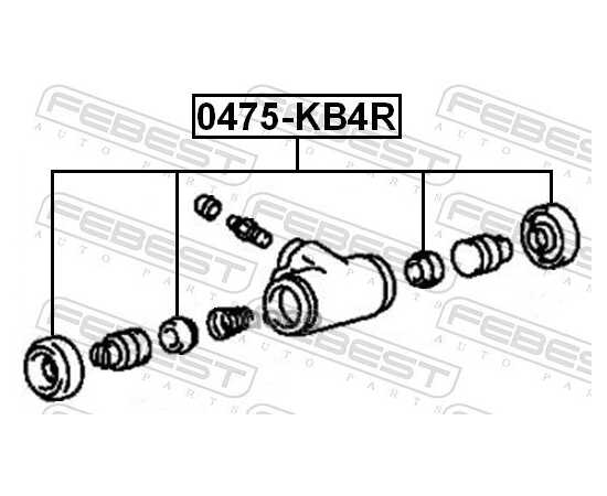 Купить РЕМКОМПЛЕКТ СУППОРТА ЗАДН MITSUBISHI LANCER CY 2007- 0475-KB4R