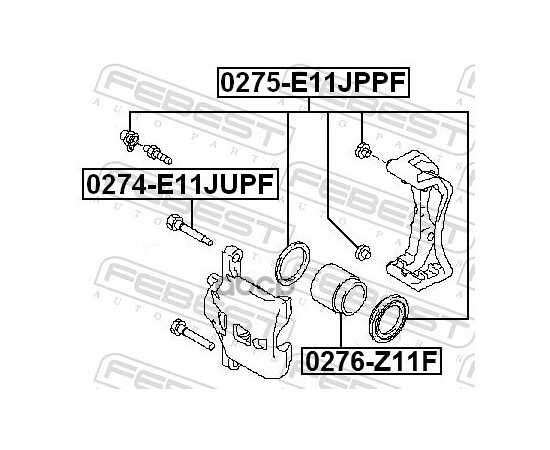 Купить РЕМКОМПЛЕКТ СУППОРТА ПЕРЕДНЕГО NISSAN TIIDA 0275-E11JPPF