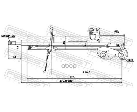 Купить АМОРТИЗАТОР ПЕРЕДН ЛЕВЫЙ NISSAN ALMERA N16 02666690FL