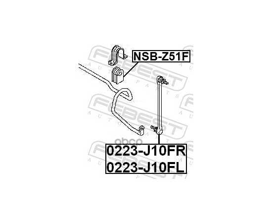 Купить ТЯГА СТАБИЛИЗАТОРА R NISSAN QASHQAI/ X-TRAIL / TEANA (J-32) FEBEST 0223-J10FR