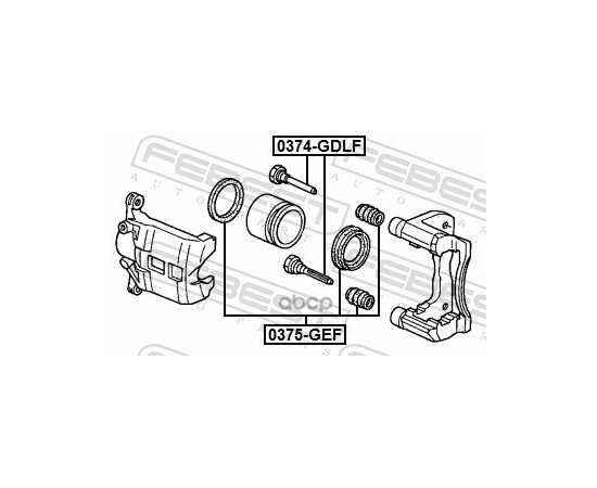 Купить РЕМКОМПЛЕКТ СУППОРТА ТОРМОЗНОГО ПЕРЕДНЕГО HONDA EDIX BE1 2005-2009 [JP] FEBEST 0375-GEF