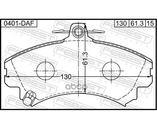 Купить КОЛОДКИ ПЕРЕДНИЕ 0401-DAF