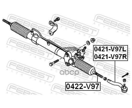 Купить НАКОНЕЧНИК РУЛЕВОЙ ПРАВЫЙ MITSUBISHI PAJERO 06- 0421-V97R