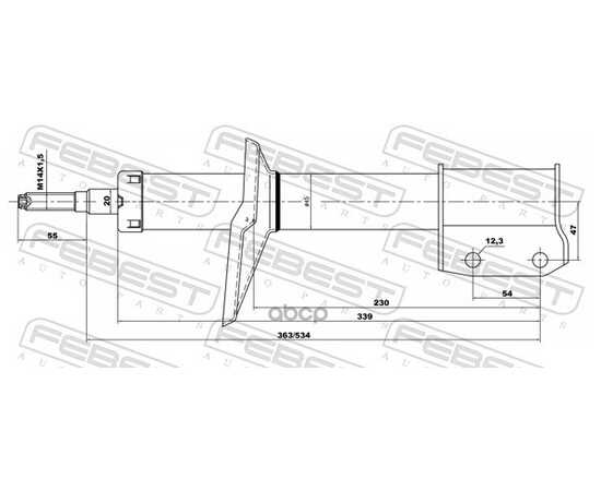 Купить АМОРТИЗАТОР ПЕРЕДНИЙ L=R NISSAN ALMERA G15/RENAULT LOGAN/LADA LARGUS FEBEST 02661286F