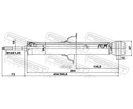 Купить АМОРТИЗАТОР ЗАДНИЙ L=R PSA C4 AIRCROSS 12->/4008/MITSUBISHI ASX FEBEST 04659939R