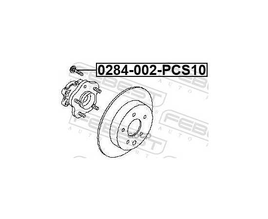 Купить ШПИЛЬКА КОЛЕСНАЯ NISSAN QASHQAI (10 ШТ. В УПАКОВКЕ) 0284-002-PCS10