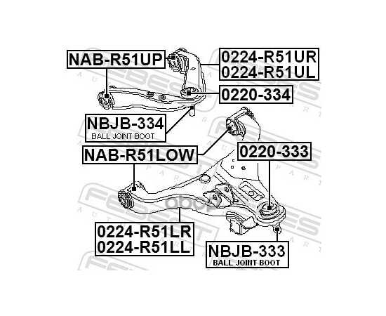 Купить РЫЧАГ ПОДВЕСКИ 0224-R51LL