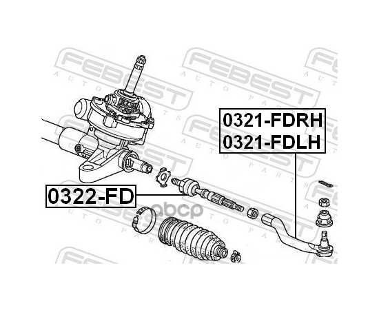 Купить НАКОНЕЧНИК РУЛЕВОЙ ПРАВЫЙ HONDA CIVIC FD 2006-2012 0321-FDRH