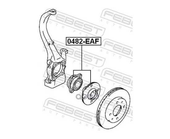 Купить СТУПИЦА В СБОРЕ ПЕРЕДНЯЯ MITSUBISHI GALANT EA7A 1996.10-2006.03 0482-EAF