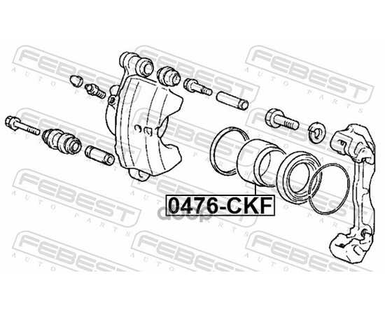 Купить ПОРШЕНЬ ПЕРЕДНЕГО ТОРМОЗНОГО СУППОРТА MITSUBISHI COLT IV/LANCER/GALANT FEBEST 0476-CKF