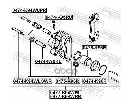 Купить НАПРАВЛЯЮЩАЯ ЗАДН СУППОРТА НИЖНЯЯ MITSUBISHI PAJERO SPORT 0474-K94WLOWR