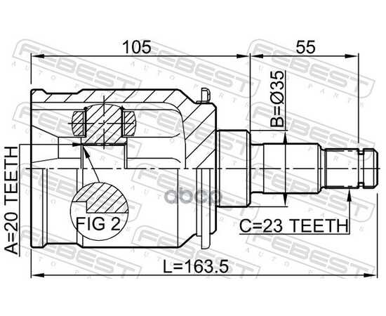 Купить ШРУС ЗАДН ВНУТР HONDA CR-V RE3/RE4 2007-2012 0311-RELHR